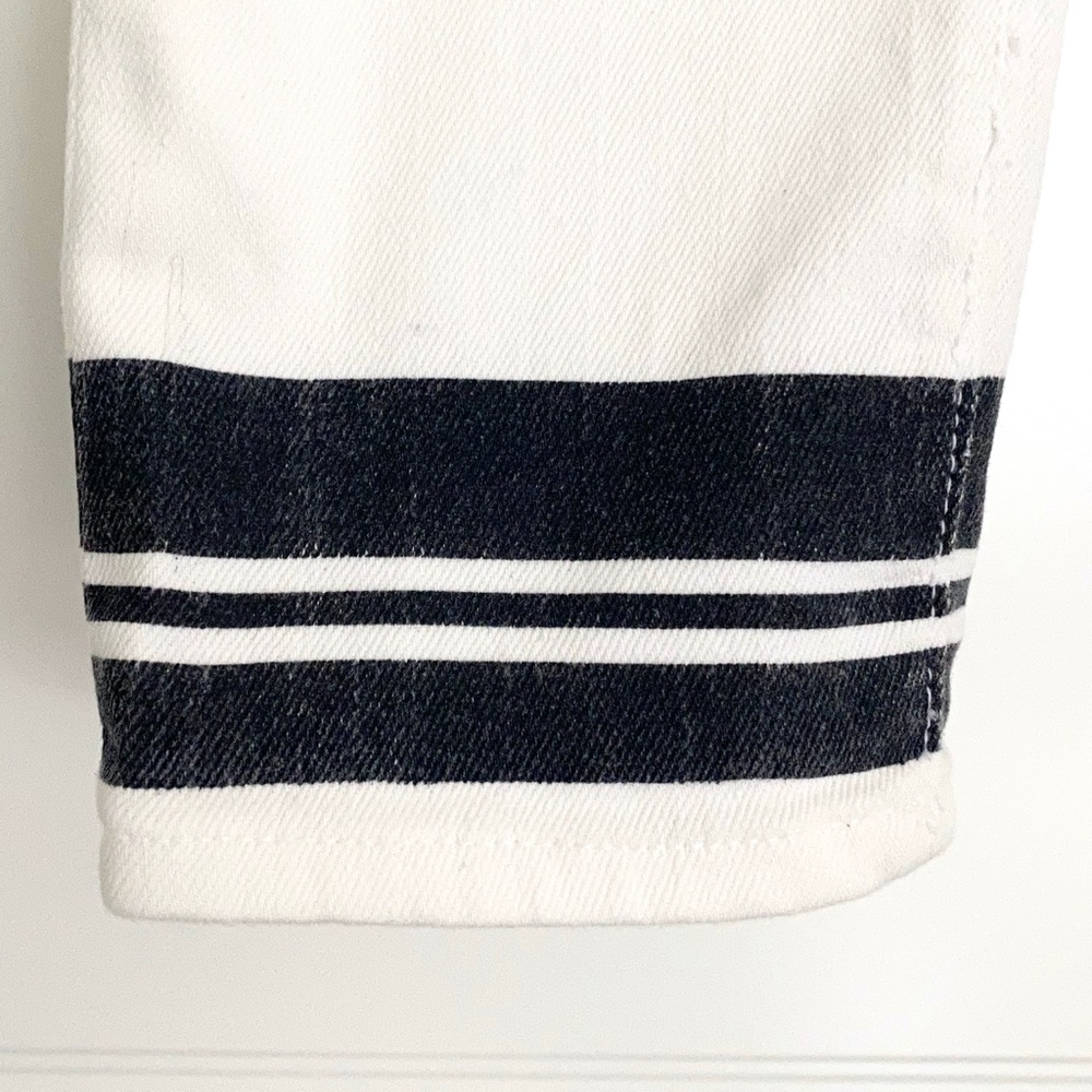 J Crew Grosgrain Striped Hem Skinny Jeans - 26 - Picture 7 of 8
